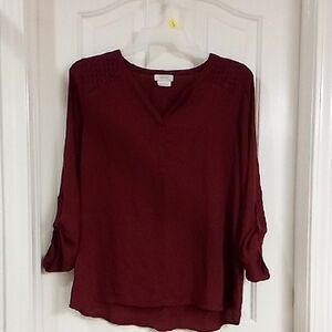 Van Heusen Deep Burgundy Blouse